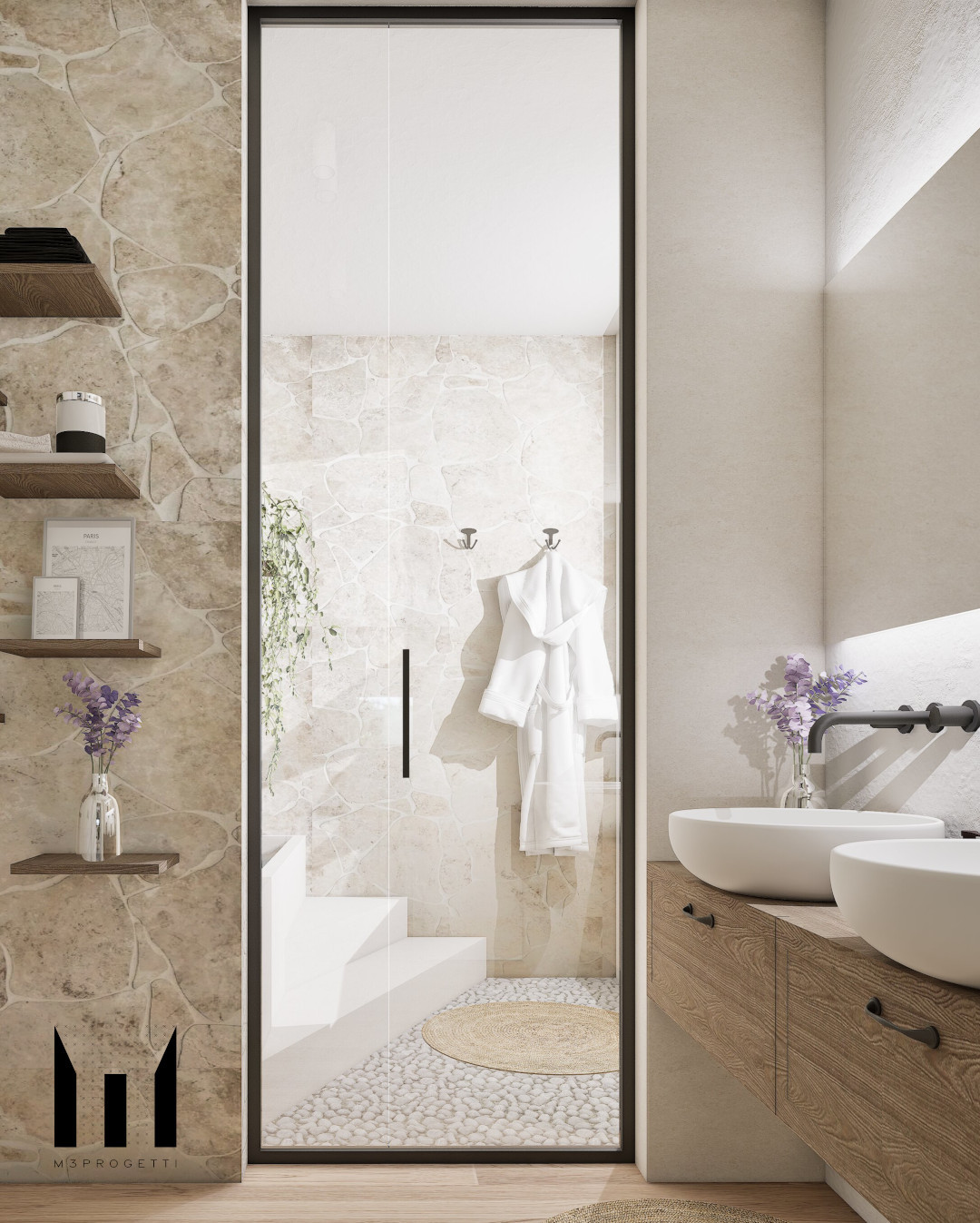 VILLA PINUS: bathroom details.
Ambiente perfetto per prendersi cura di se stessi, non trovate?
Team work: @m3progetti
#architecture #archilovers #interiordesign #design #newproject #bathroom #villa #archdaily